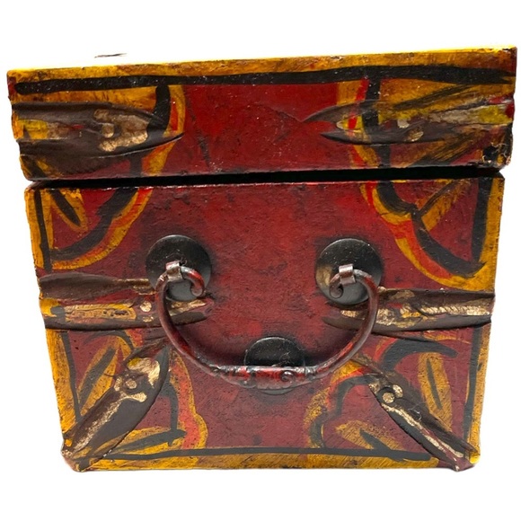 Hand Painted Antique Replica Wooden Box - Picture 7 of 7